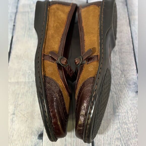 Born Brown Tan Leather Wing Tip Academia Casual Preppy Mary Jane Shoes Size 11 - Picture 3 of 11